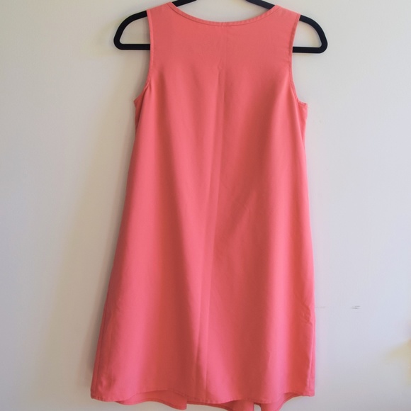 Merona Womens Pintuck Swing Dress in Coral Spice - Picture 3 of 6